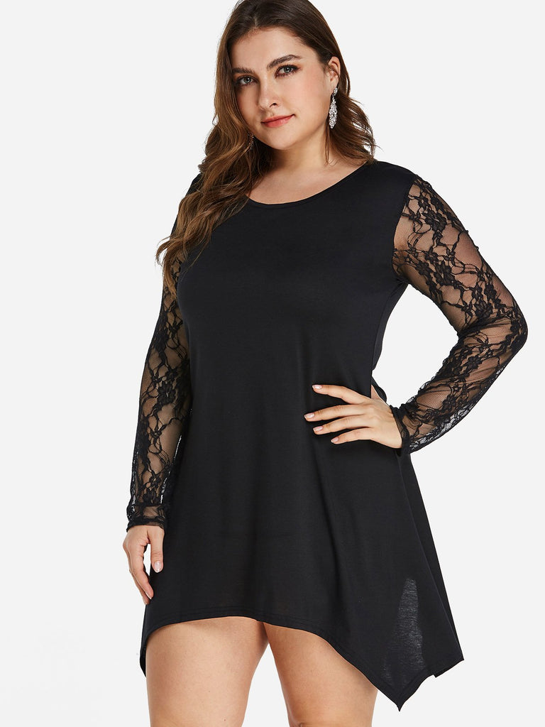 Ladies Long Sleeve Plus Size Dress