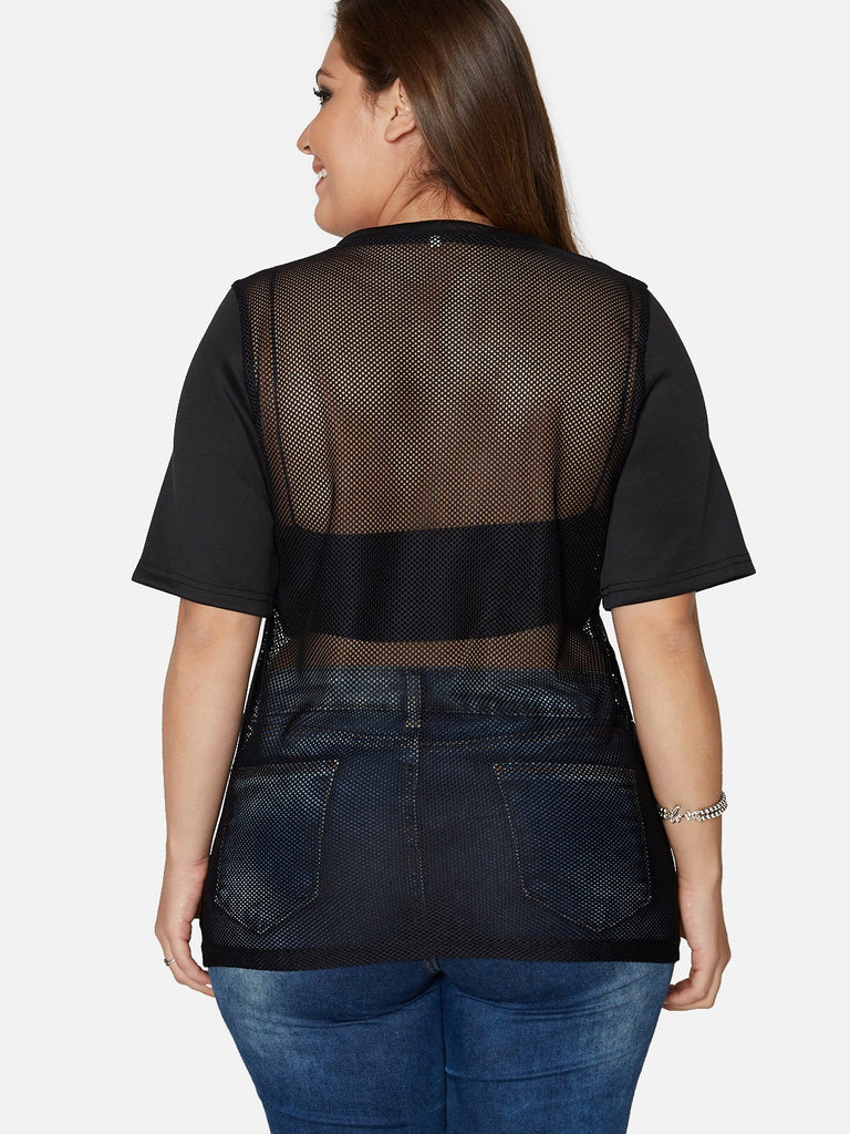 Womens Black Plus Size Tops