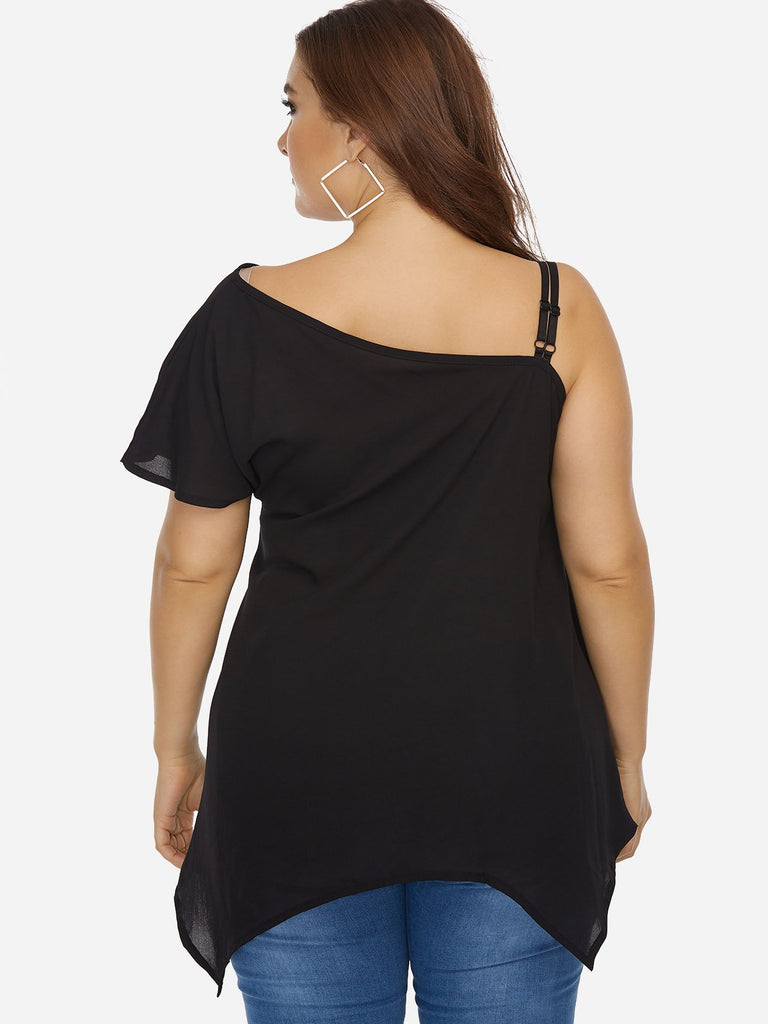 Womens Black Plus Size Tops