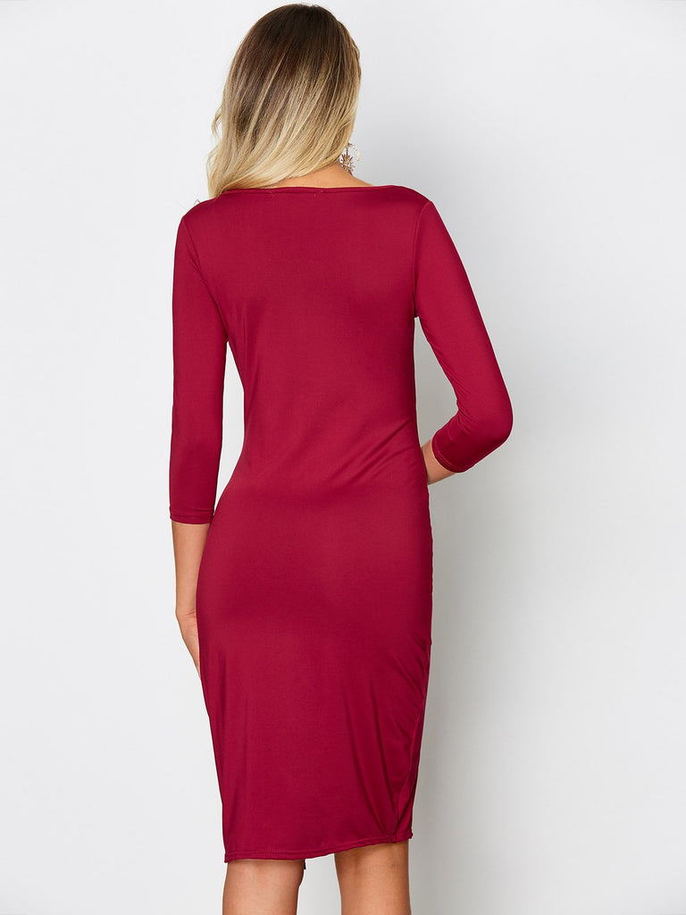 Womens Burgundy Sexy Dresses