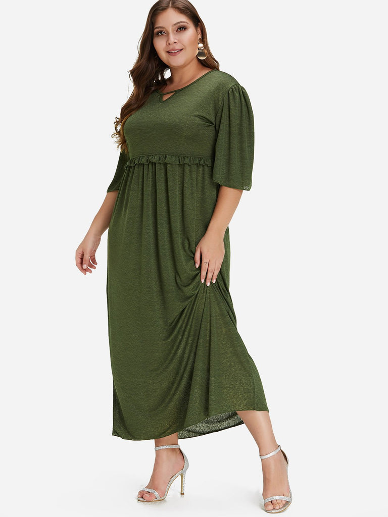 Ladies Turmeric Plus Size Dresses