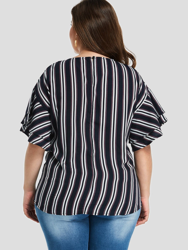 Womens Striped Plus Size Tops