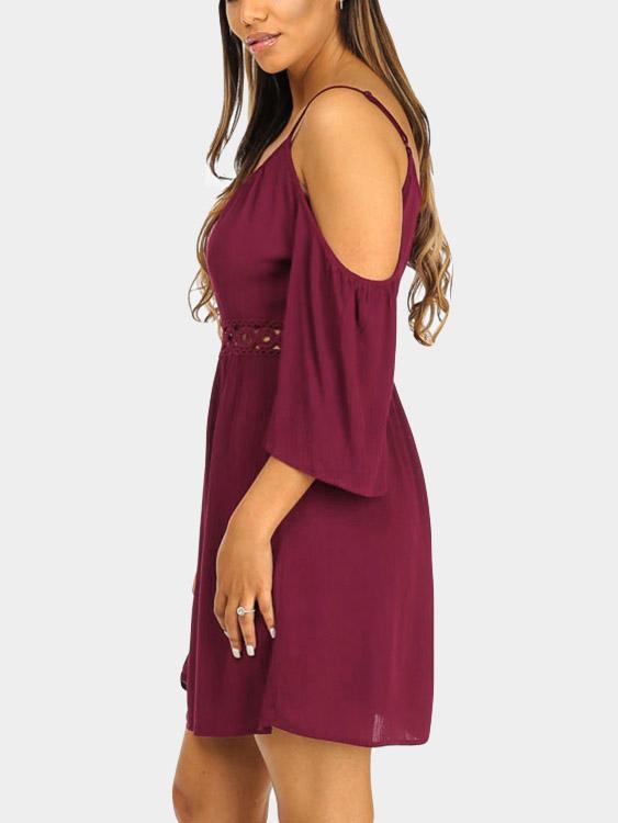 Ladies Burgundy Mini Dresses