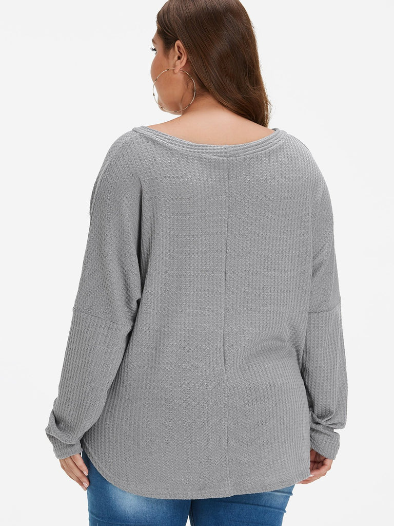 Womens Long Sleeve Plus Size Tops