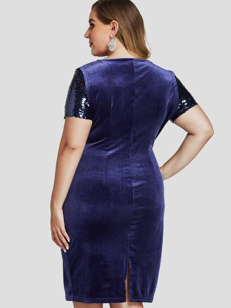 Womens Blue Plus Size Dresses