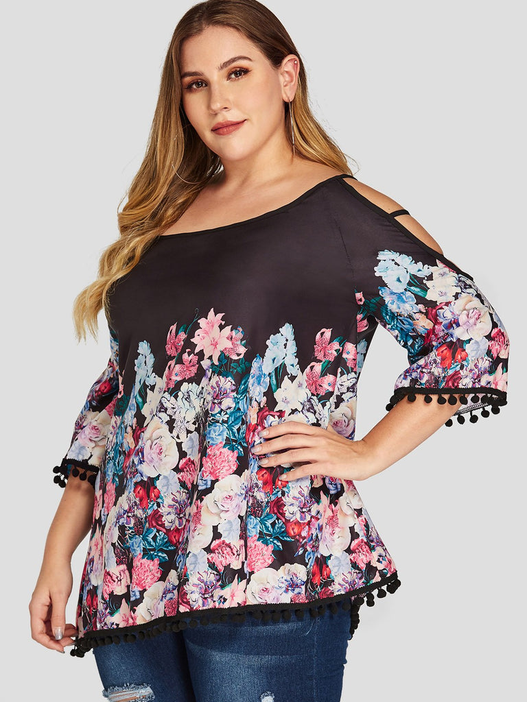 Ladies Black Plus Size Tops