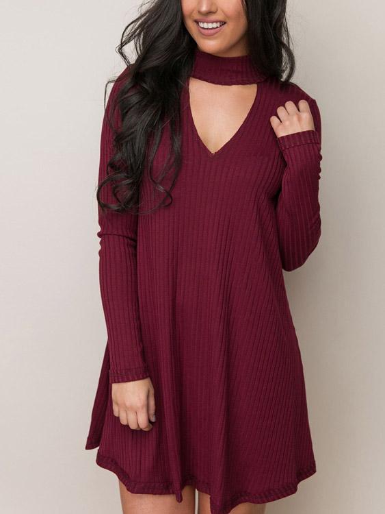 Ladies Long Sleeve Mini Dress