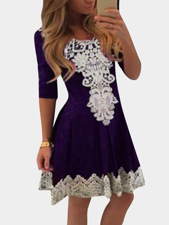 Womens Long Sleeve Midi Dress