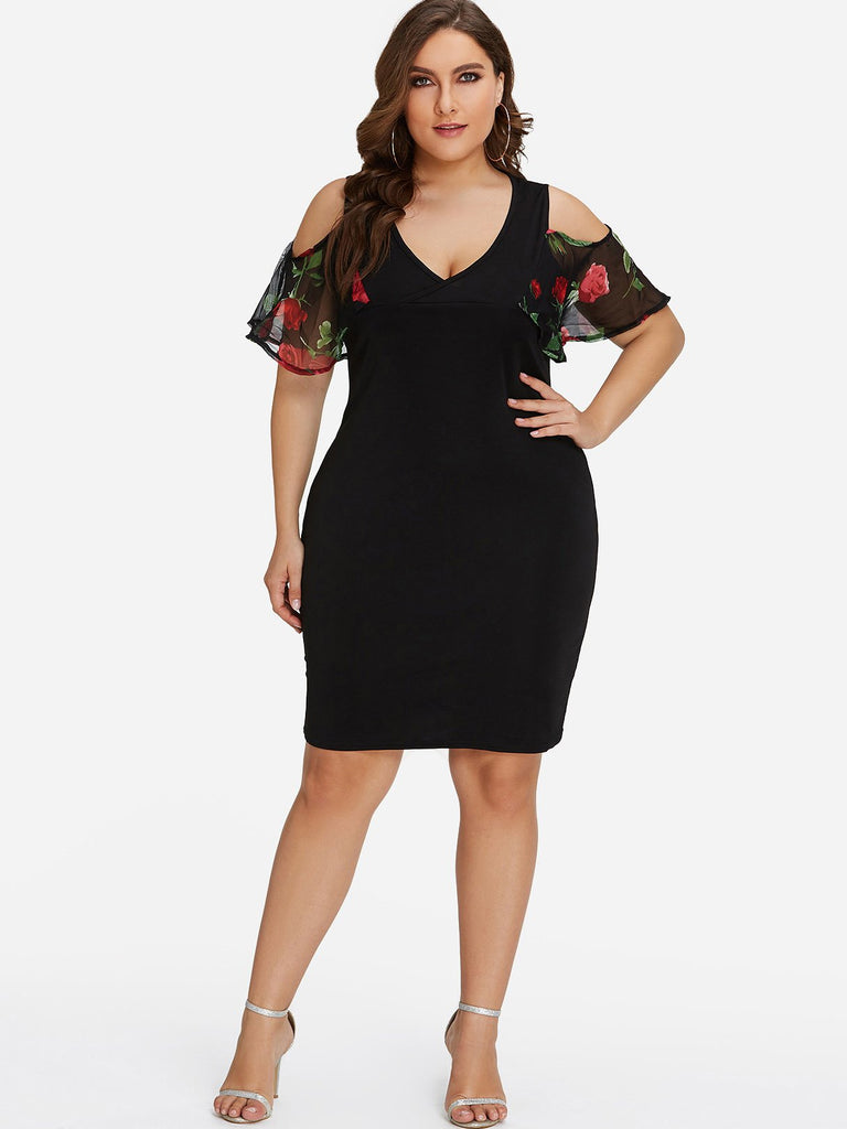 Womens Short Sleeve Plus Size Dresses