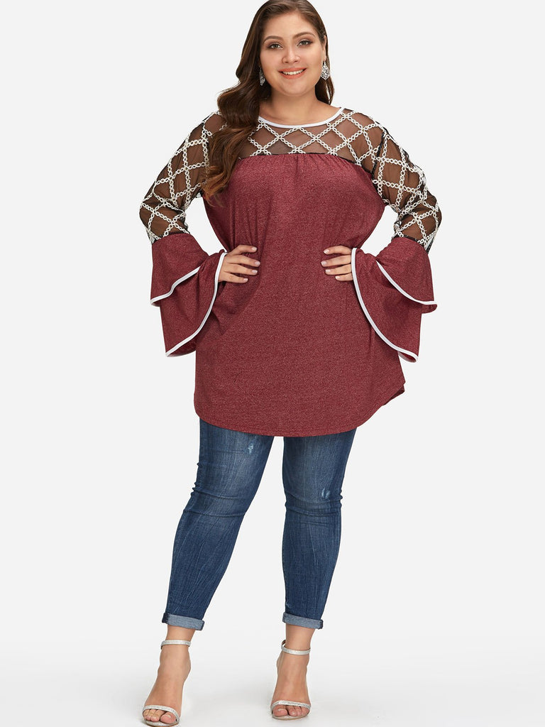 Ladies Plus Size White Blouses