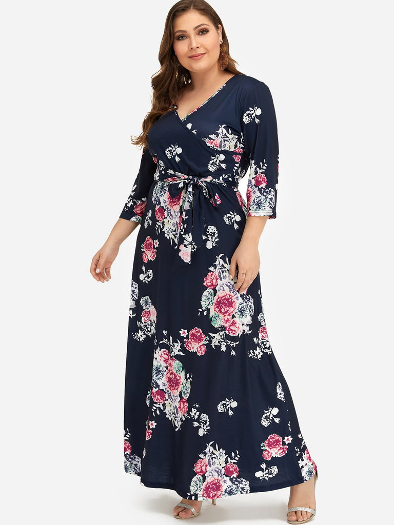 Ladies Blue Plus Size Dresses