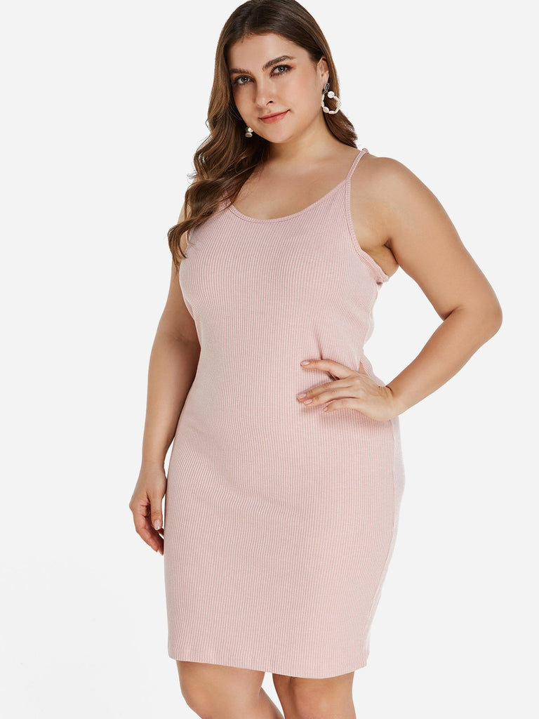 Ladies Pink Plus Size Dresses