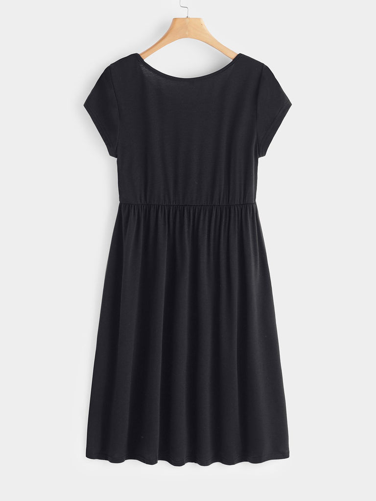 Womens Black Midi Dresses