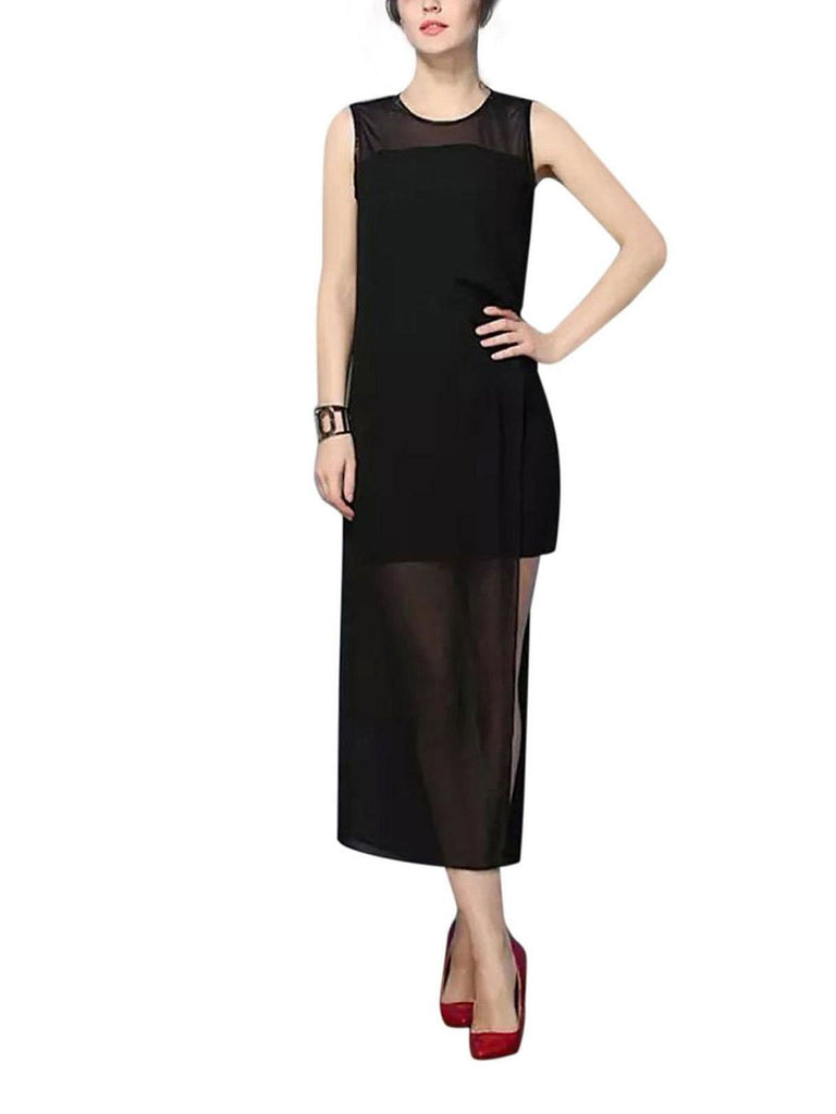 Ladies Black Chiffon Dresses