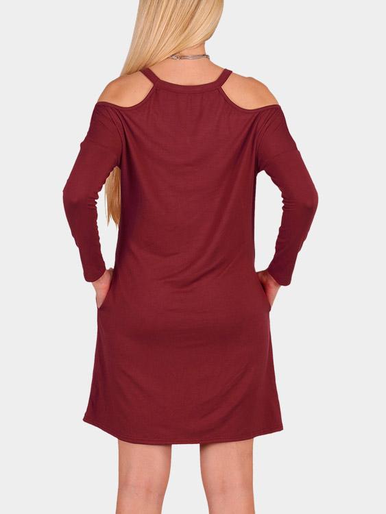 Womens Burgundy Casual Dresses