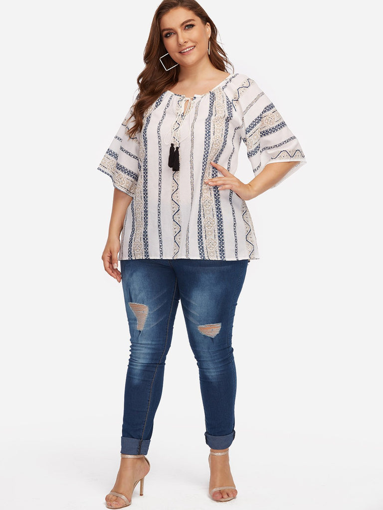 Womens Half Sleeve Plus Size Tops