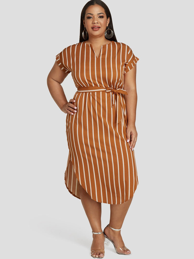 Ladies Coffee Plus Size Dresses