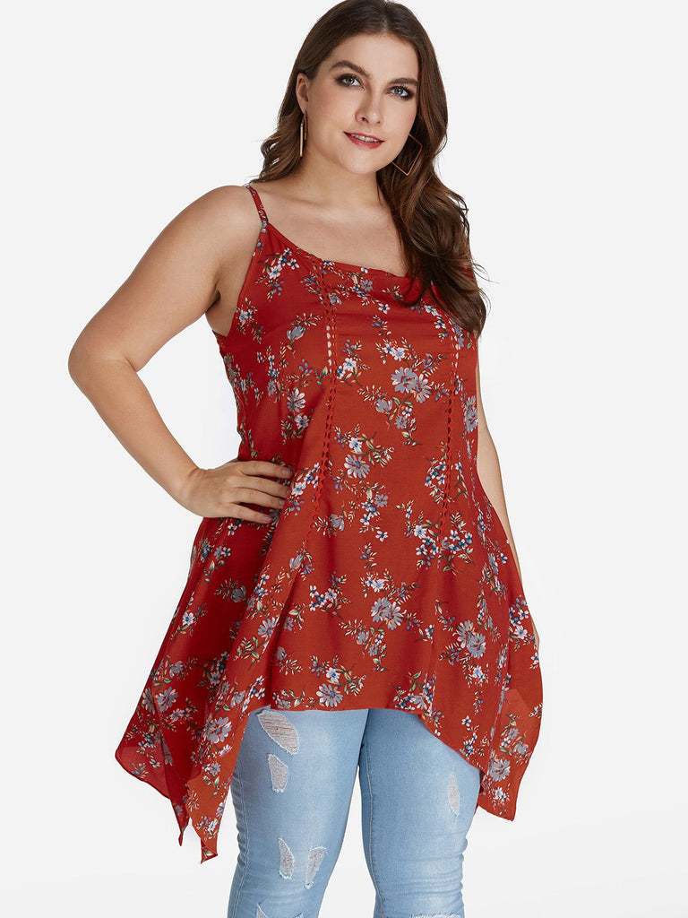 Ladies Red Plus Size Tops