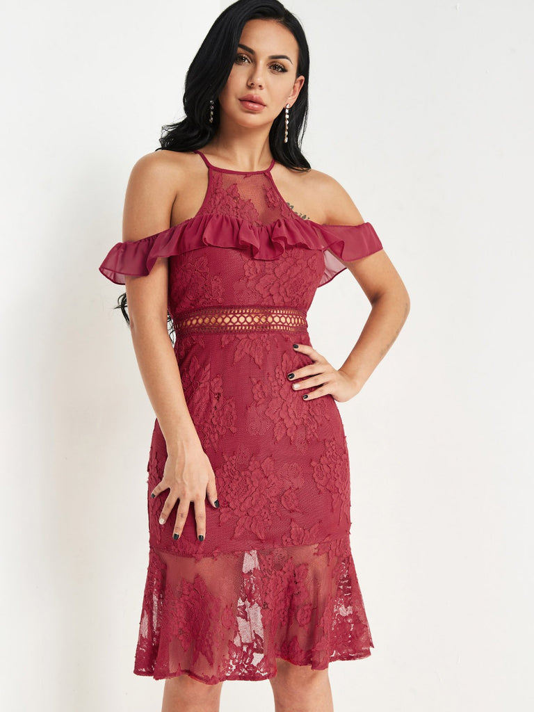 Ladies Burgundy Sexy Dresses