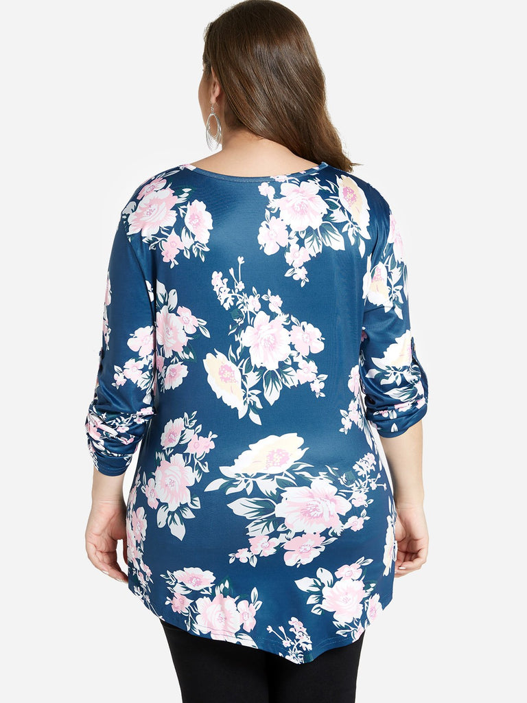 Womens Blue Plus Size Tops