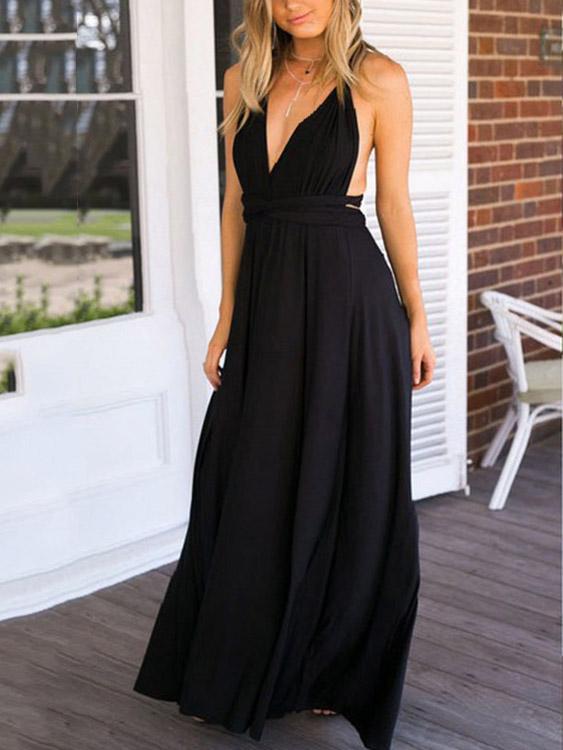 Ladies Black Maxi Dresses