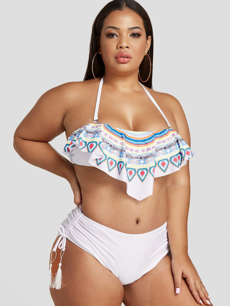 Halter Style Plus Size Swimwear