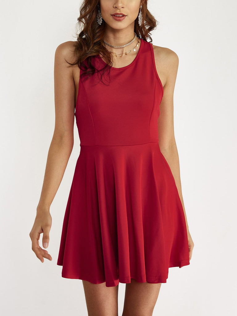 Womens Sleeveless Mini Dress