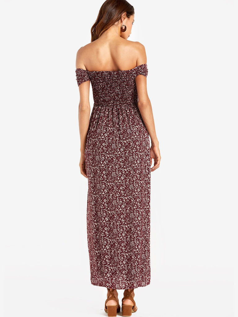 Womens Burgundy Maxi Dresses