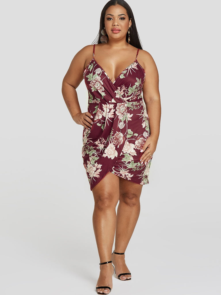 Womens Floral Plus Size Dresses