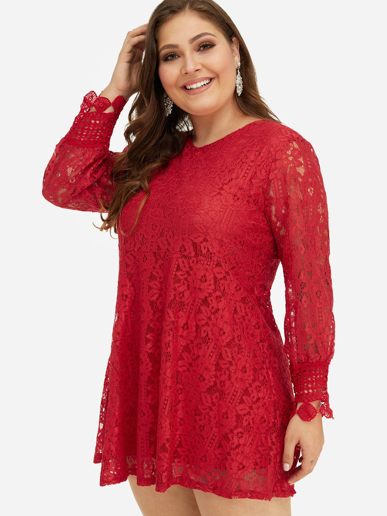 Ladies Red Plus Size Dresses