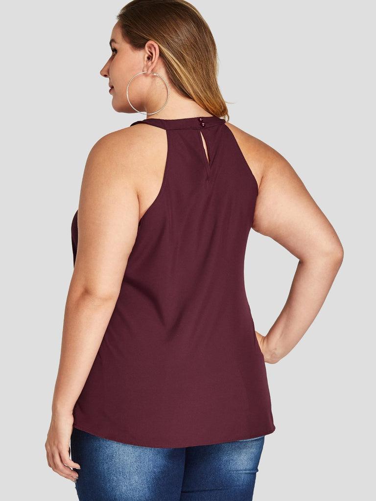 Womens Burgundy Plus Size Tops