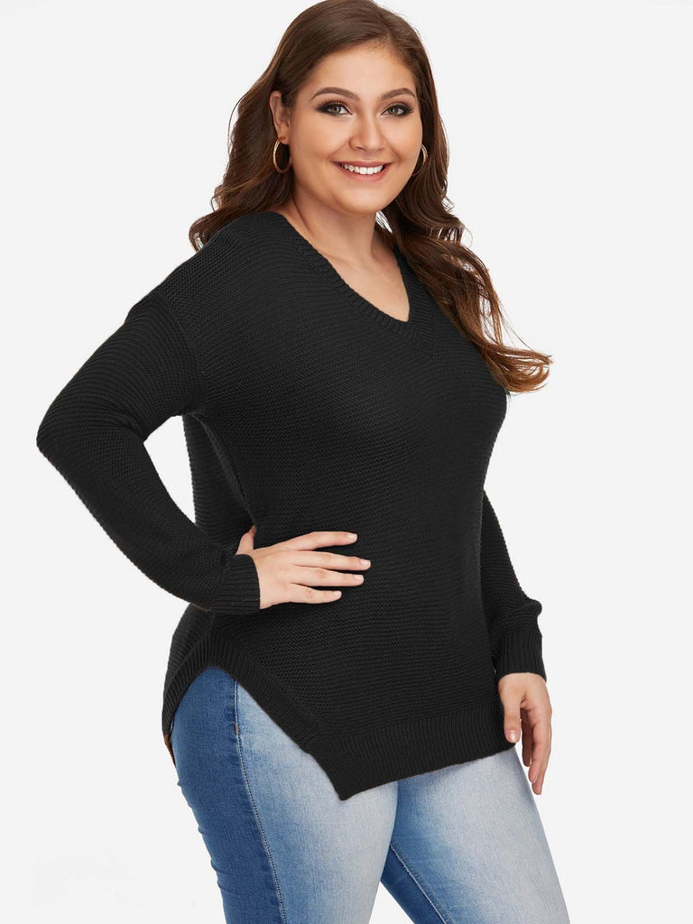 Ladies Black Plus Size Tops