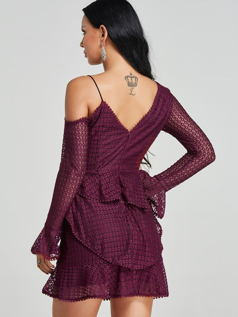 Womens Burgundy Sexy Dresses