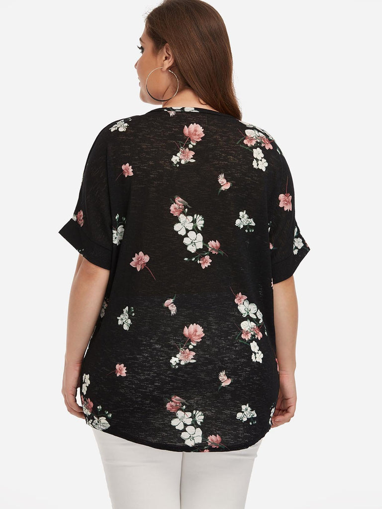 Womens Black Plus Size Tops