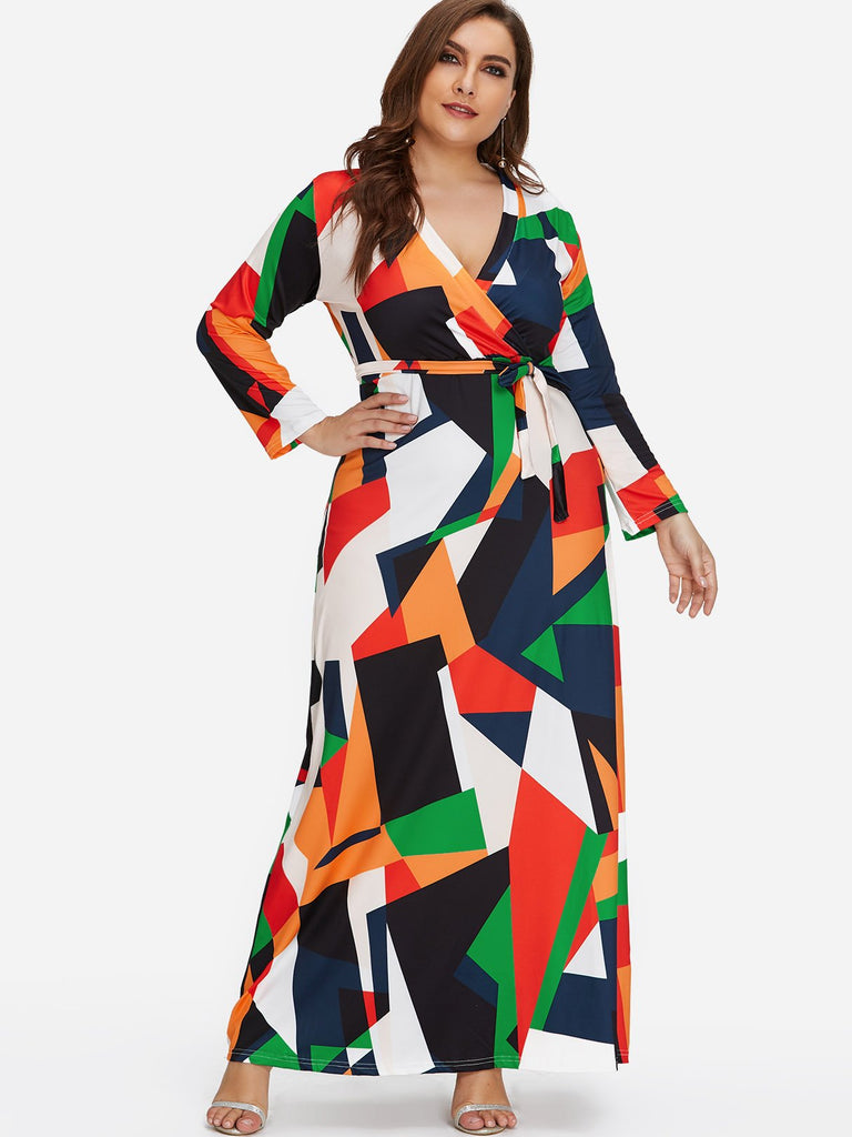 Womens Long Sleeve Plus Size Dress