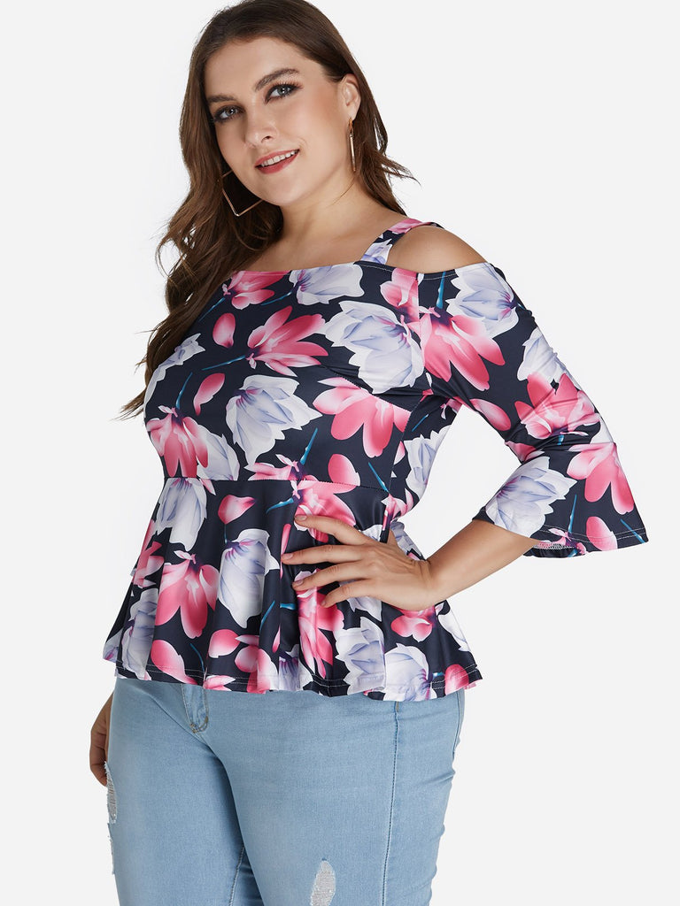 Ladies Floral Plus Size Tops