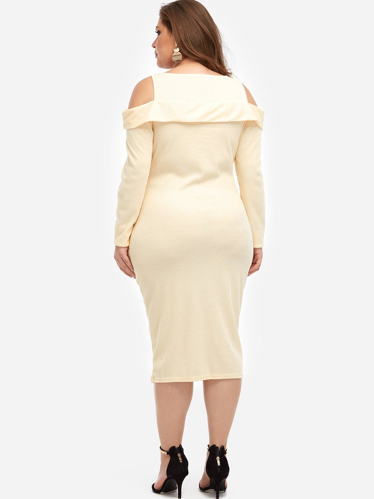 Womens Cream Plus Size Dresses