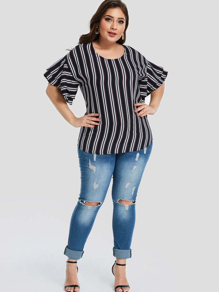 Ladies Plus Size Black Tops