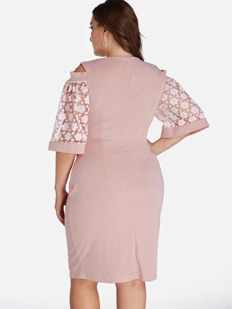 Womens Pink Plus Size Dresses