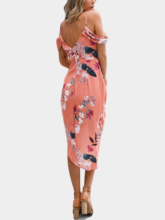 Womens Pink Floral Dresses