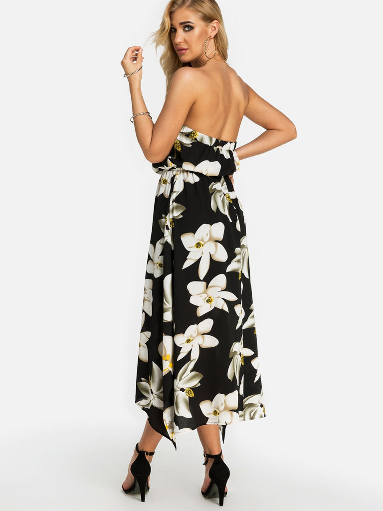 Womens Black Floral Dresses