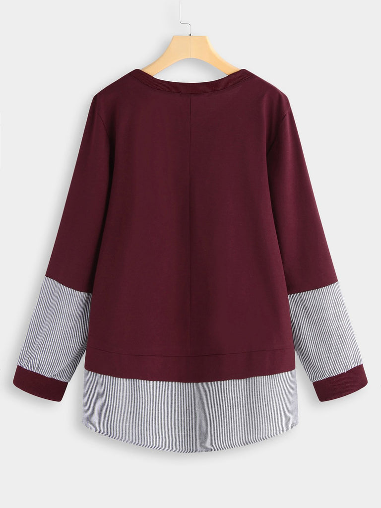 Womens Burgundy Plus Size Tops