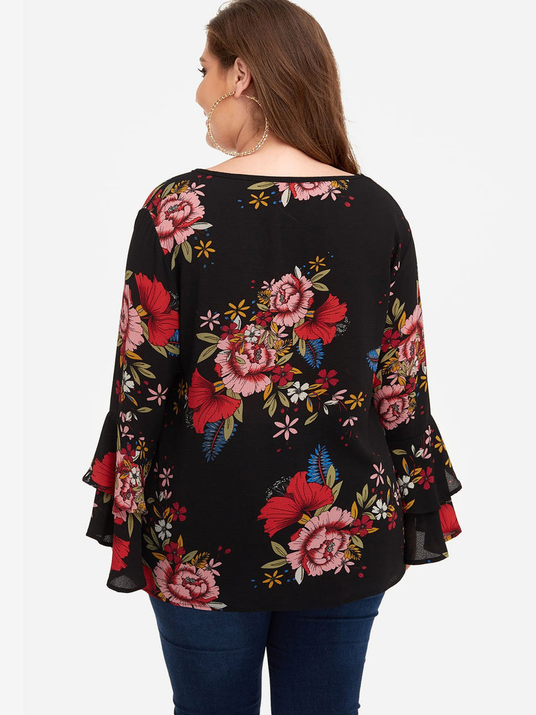 Womens Black Plus Size Tops