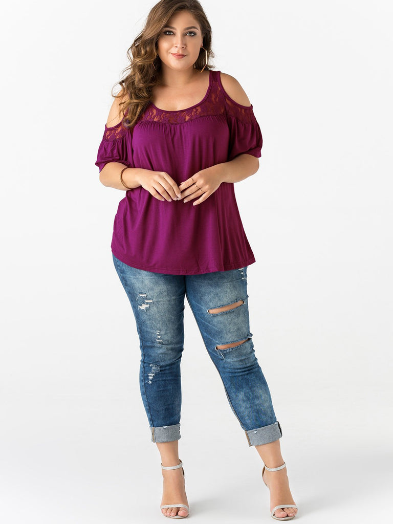 Womens Black Plus Size Tops