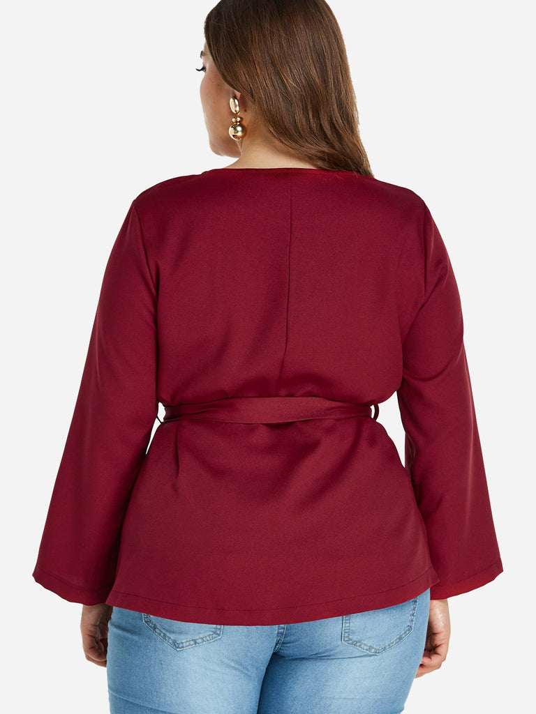 Womens Burgundy Plus Size Tops