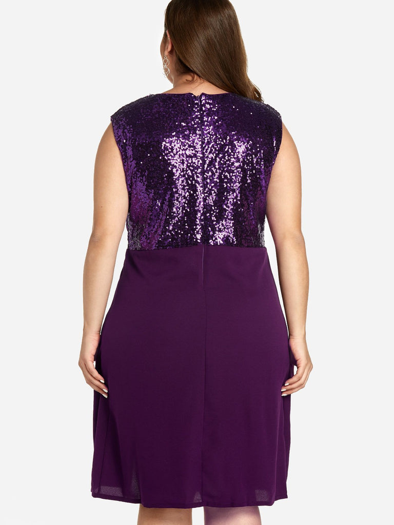 Womens Purple Plus Size Dresses