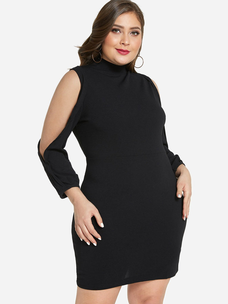 Ladies Long Sleeve Plus Size Dress