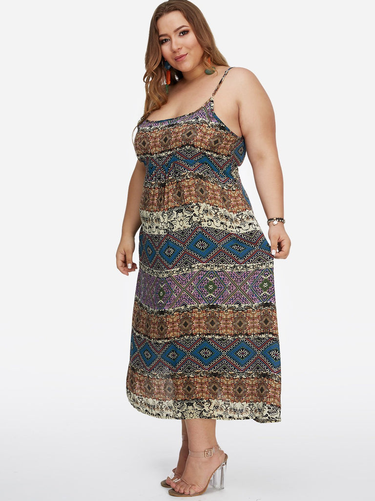 Womens Sleeveless Plus Size Maxi Dress