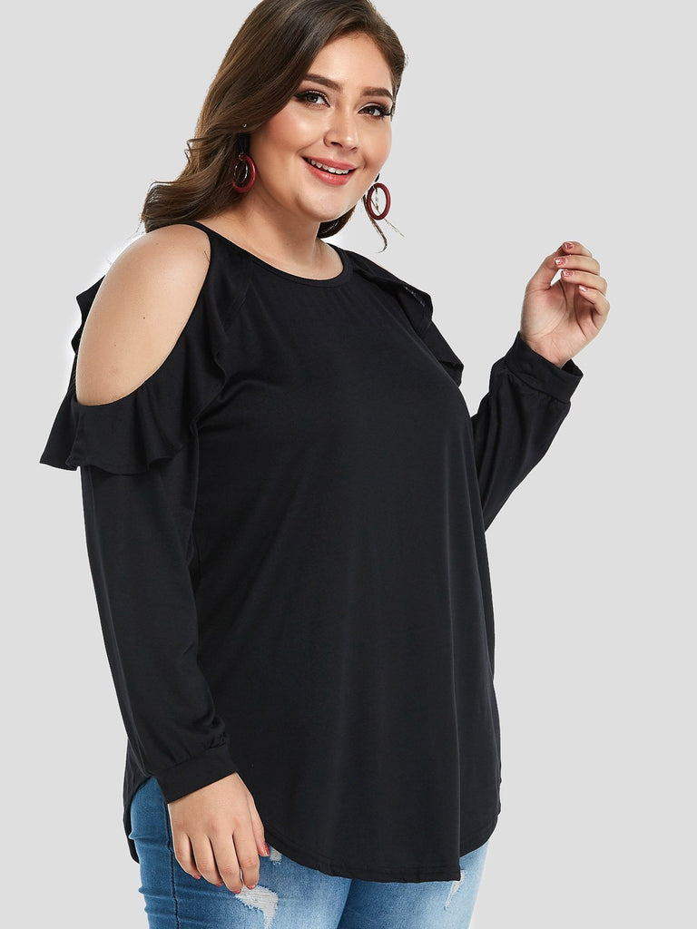 Ladies Black Plus Size Tops