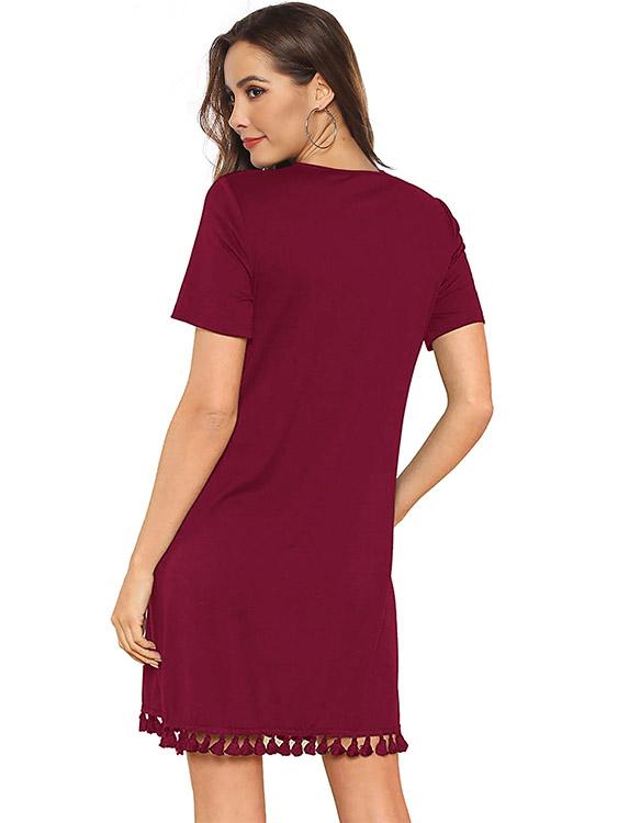 Ladies Red Casual Dresses